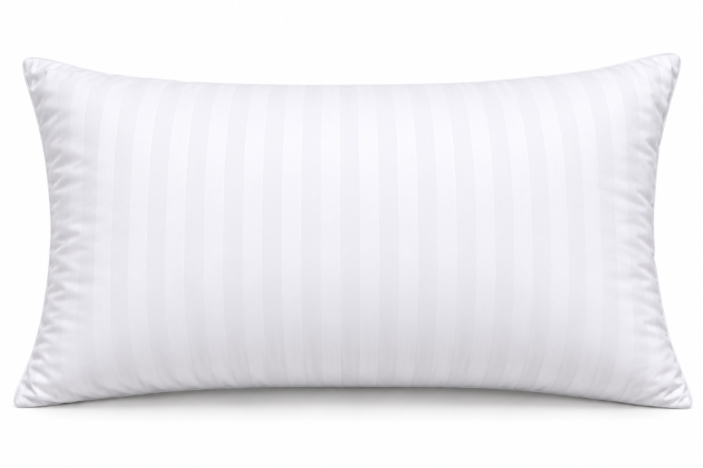 White hotel pillows on white background